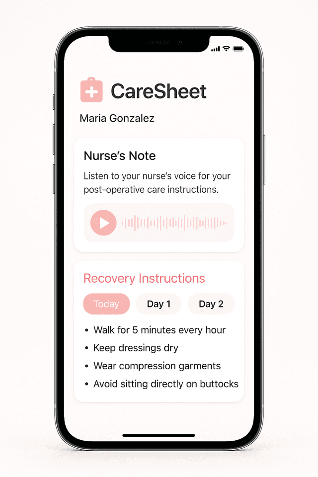 CareSheet Hero UI